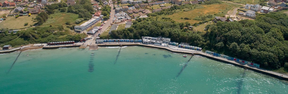 Aerial view of Colwell Bay